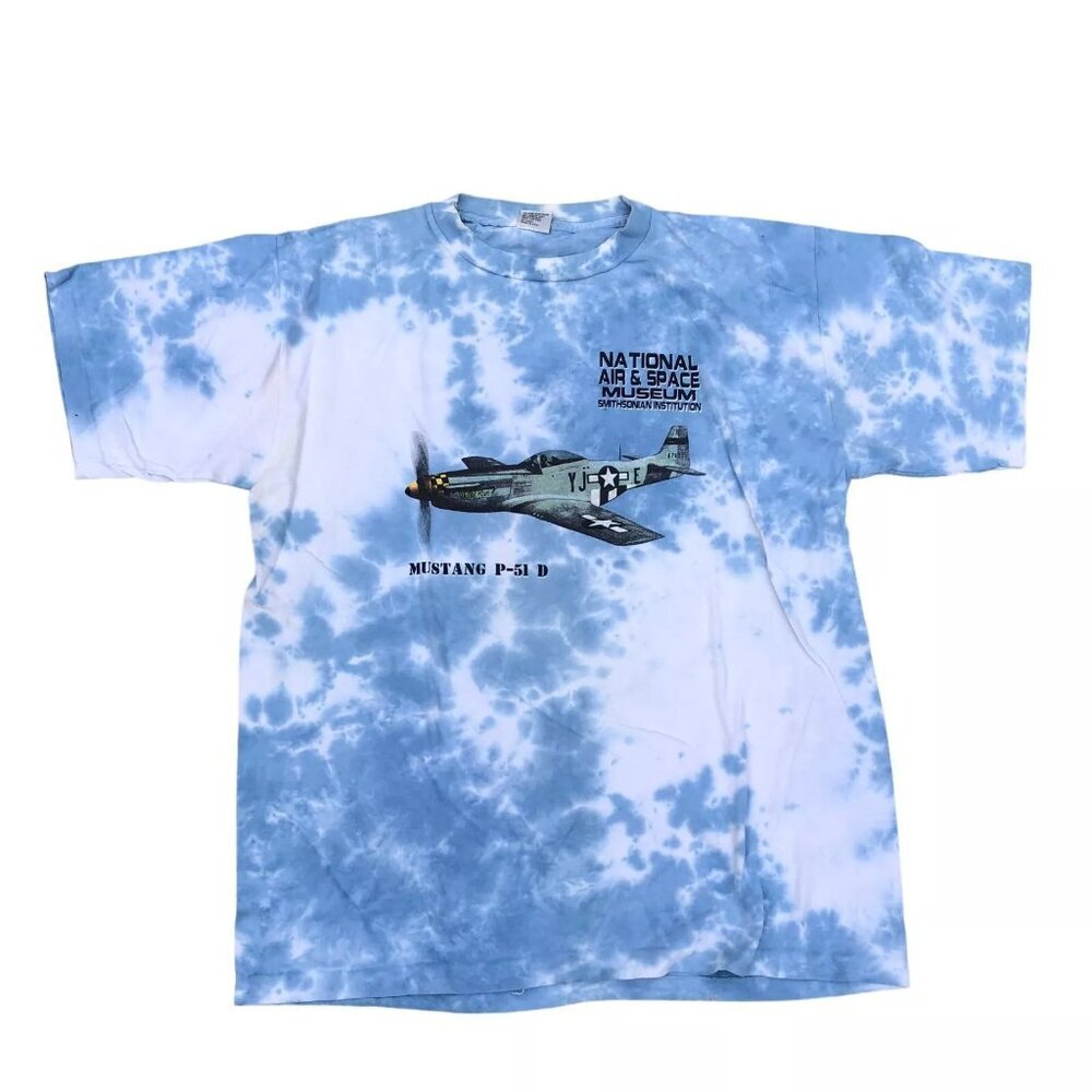 Vintage SUNDOG National Air & Space Museum T Shirt Men's XL Mustang P-51 D​​​